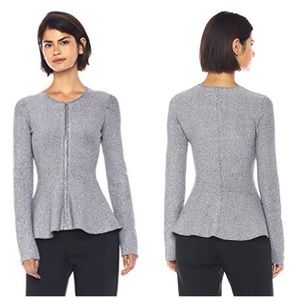 Topshop Peplum Gray Jacket Sz 4p (R36)